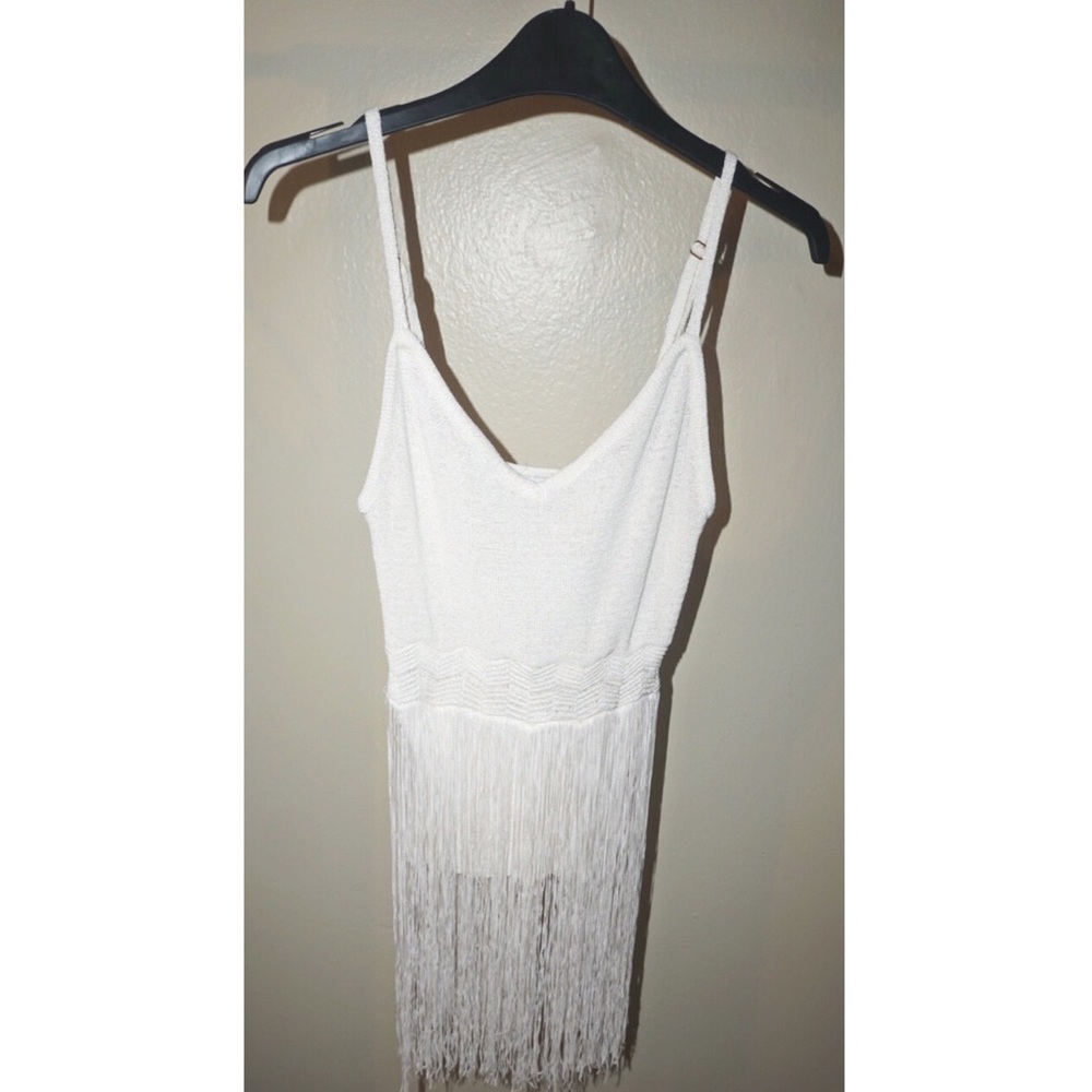 Bebe Fringe Knit Top